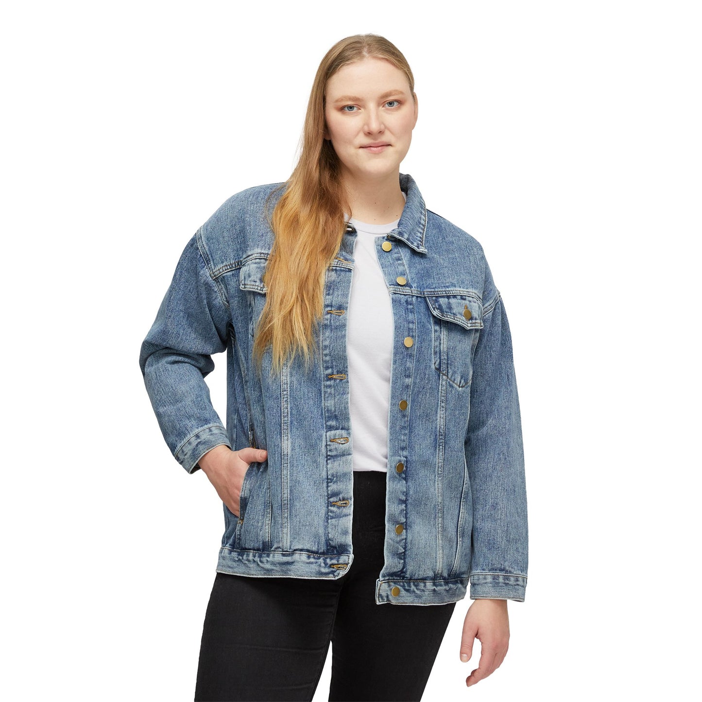 Vintage-Inspired Women's Denim Jacket with Retro Car Design, Casual Outerwear for Spring, Summer, Fall - Great for Road Trips, [...]
