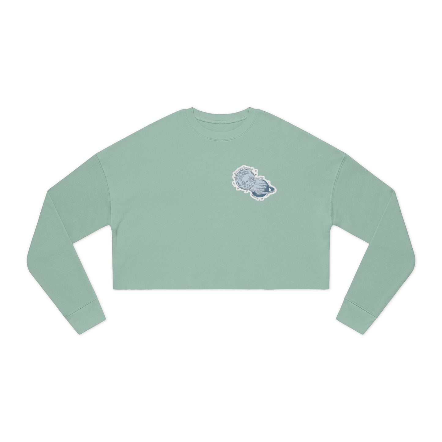 Trendy Women's Cropped Sweatshirt, Soft Mint Green Top, Casual Streetwear, Stylish Layering, Perfect Gift for Her