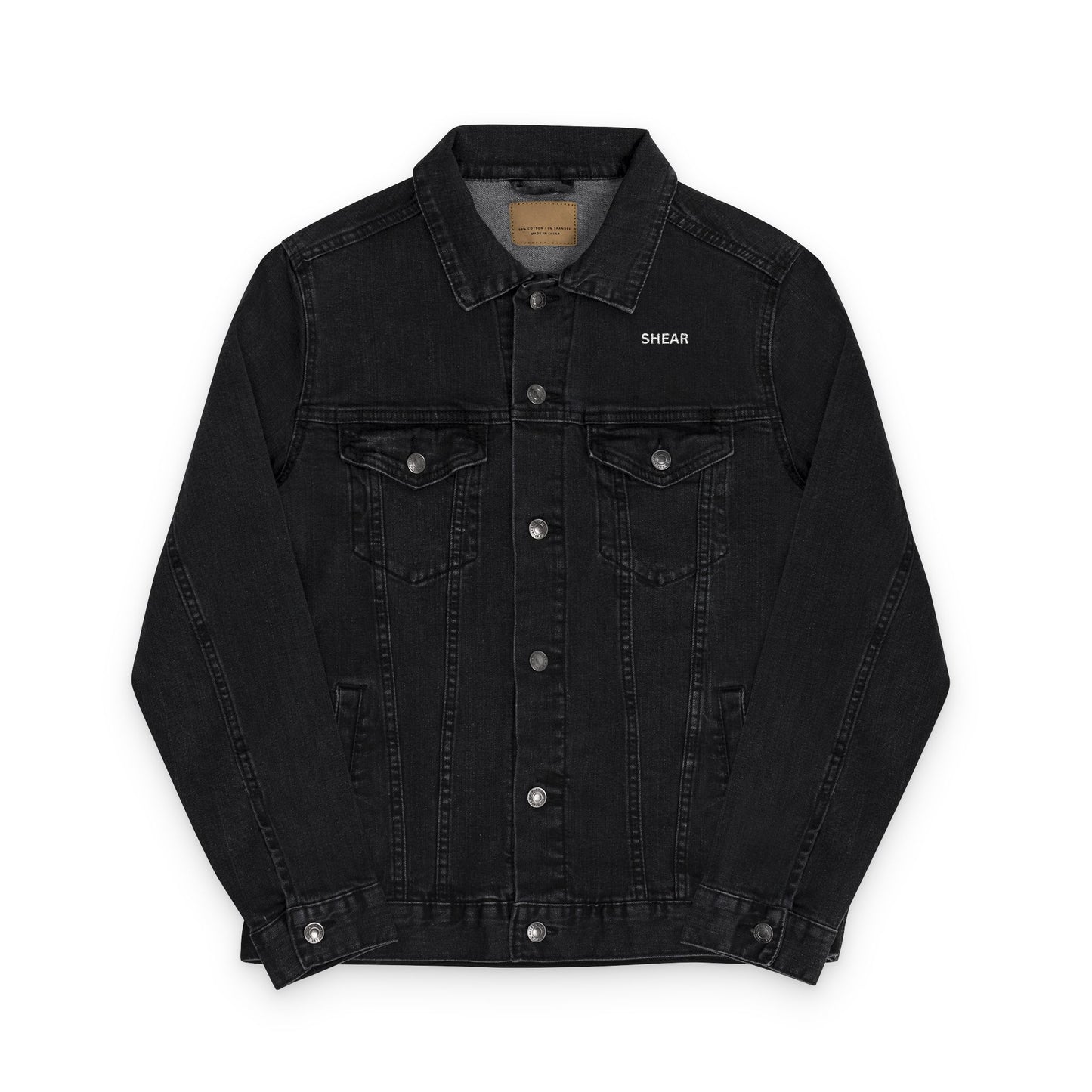 Stylish Unisex Denim Jacket - Embroidered Casual Outerwear, Fashion Statement, Perfect Gift, Spring & Fall Wear