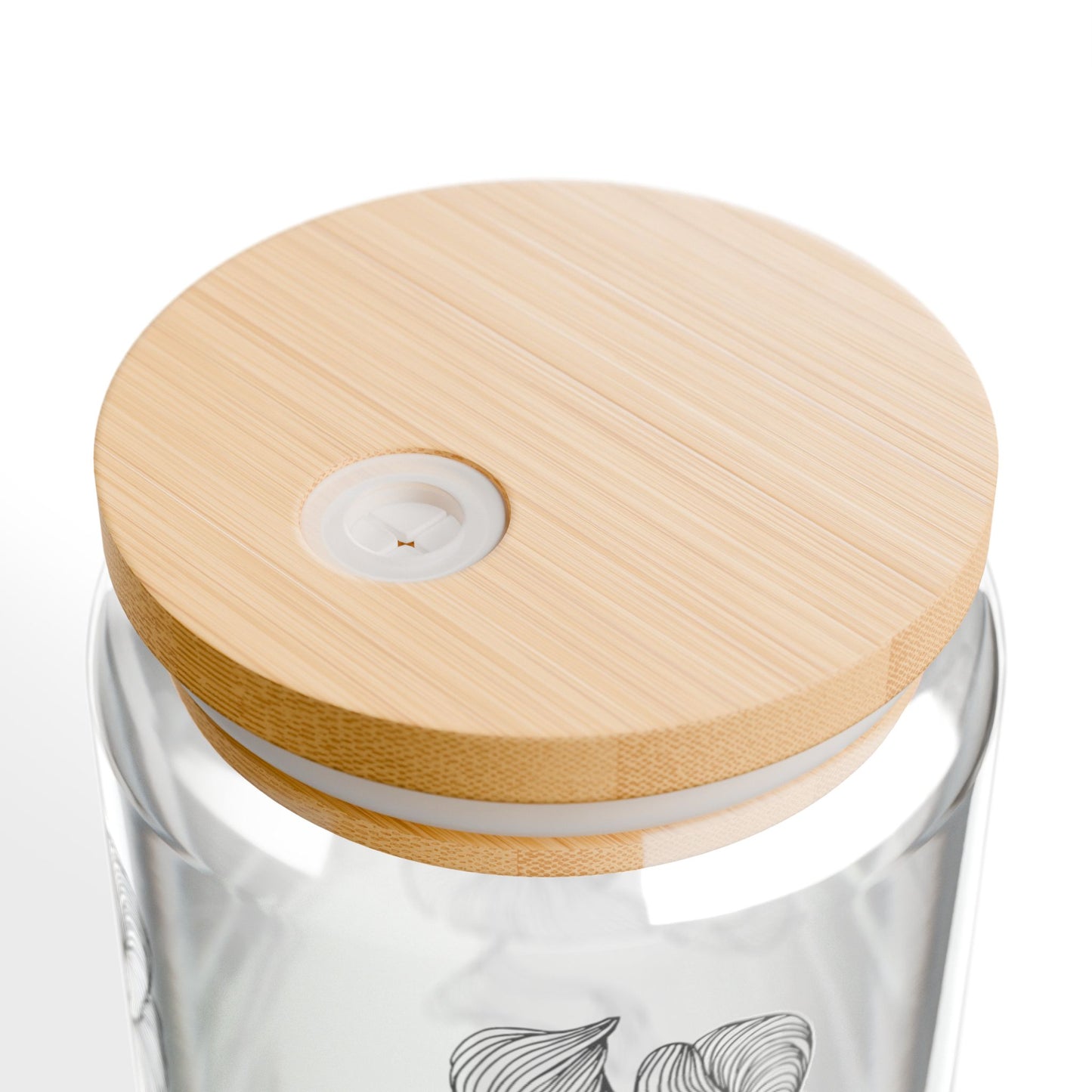 Stylish Sipper Glass with Bamboo Lid, Perfect for Refreshing Drinks, Eco-Friendly Beverage Container, Great for Home and Gifts
