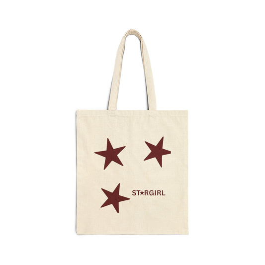 Stylish Cotton Canvas Tote Bag, Eco-Friendly Shopping Bag, Reusable Grocery Tote, Personalized Gift, STAR GIRL Design
